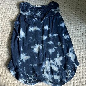 Blue Tie-Dye Top